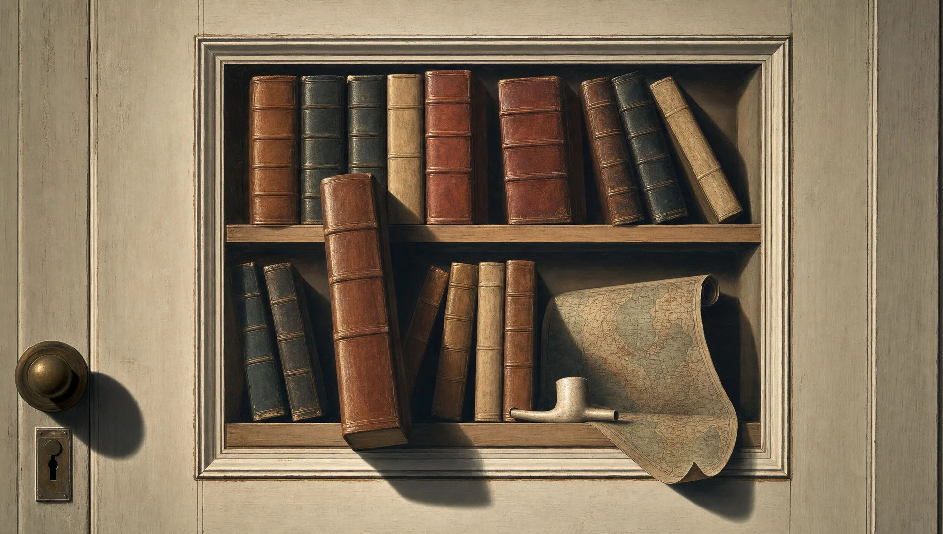 Bookshelf illusion panel