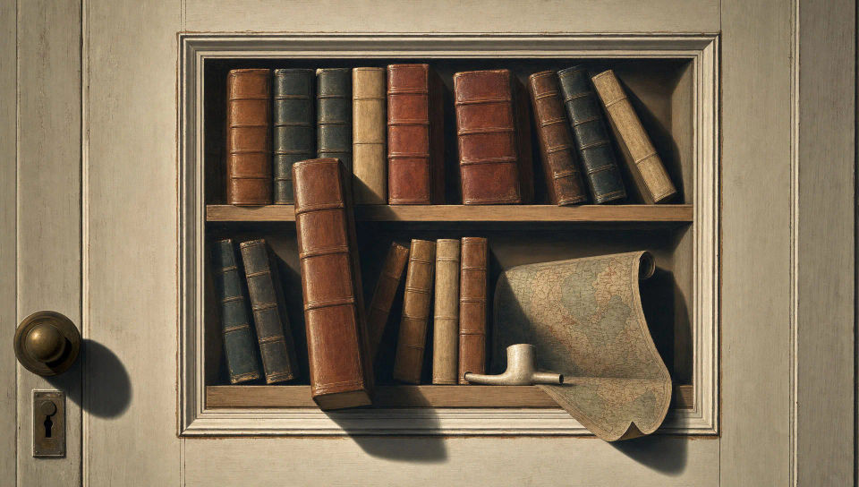 Bookshelf illusion panel