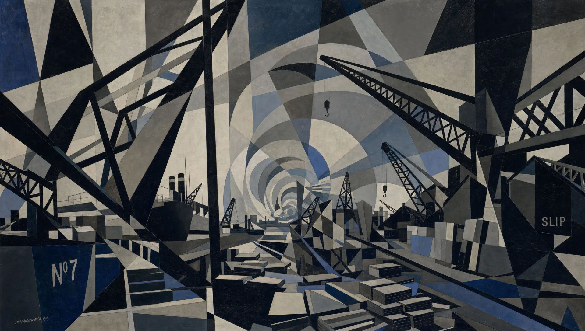 Dockyard of black girders