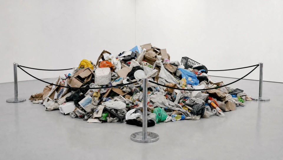 Readymade pile in the corner