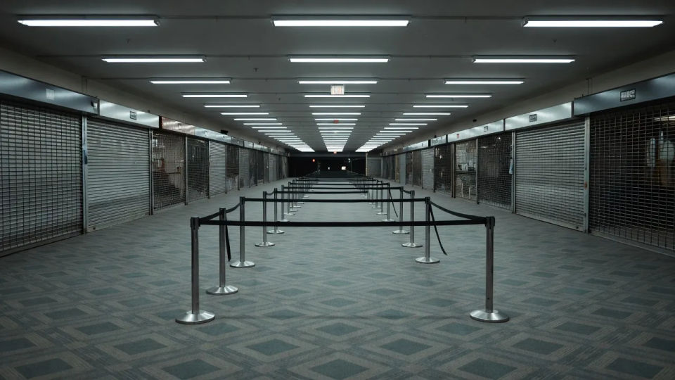 Deserted concourse