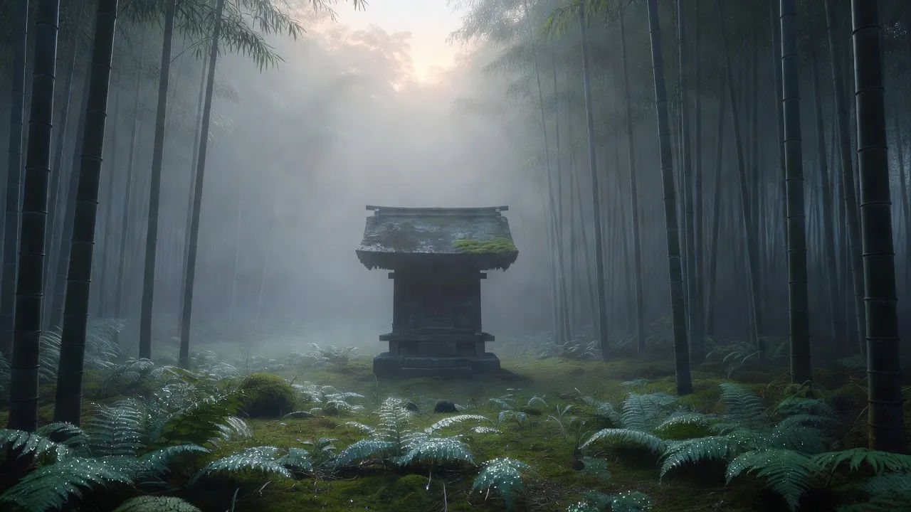 Misty dawn clearing