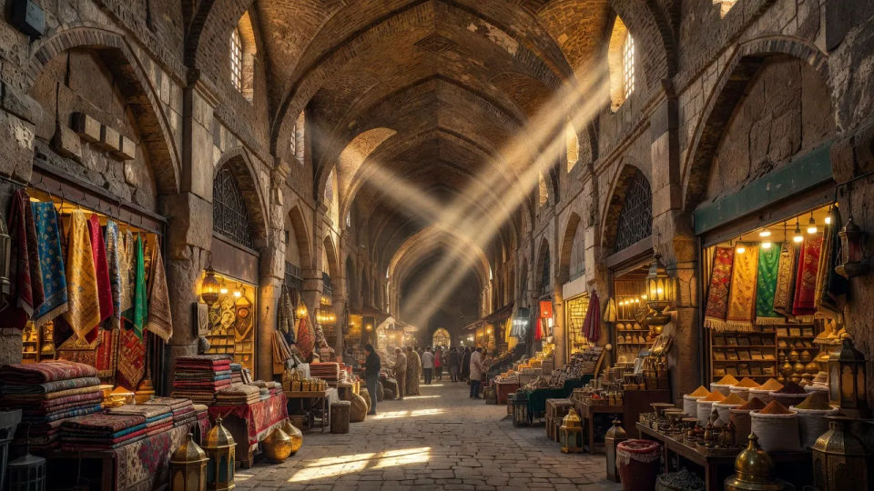 Vaulted arcade view