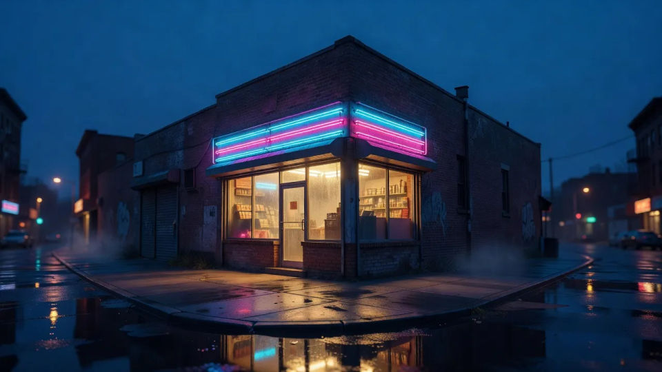 Bodega at blue hour