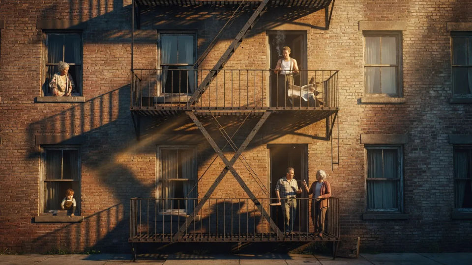 Golden hour walk-up