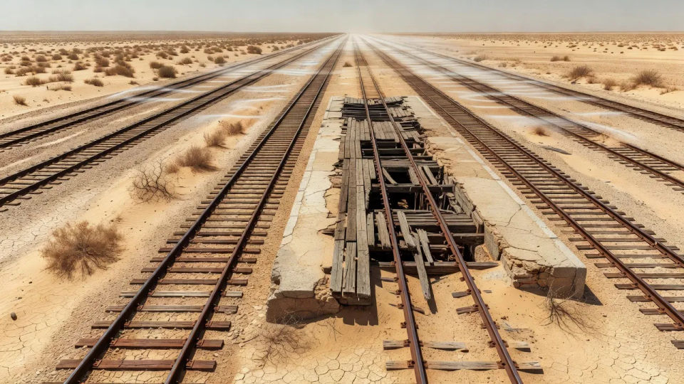 Abandoned depot yard