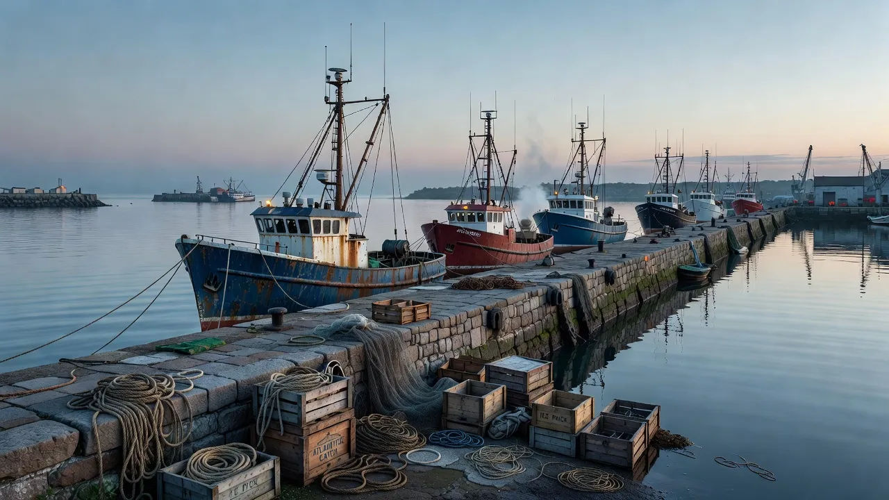 Fishing harbor at dawn
