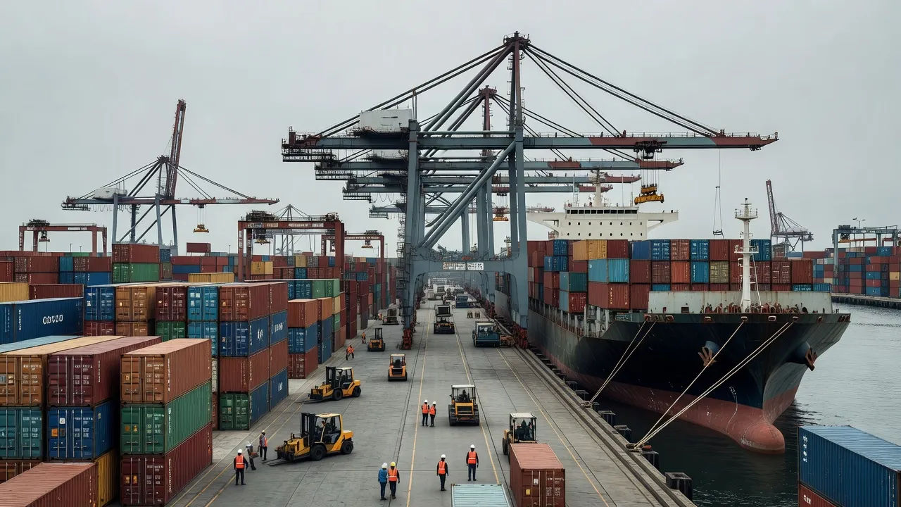 Container terminal panorama
