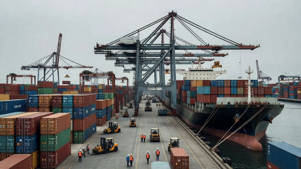 Container terminal panorama