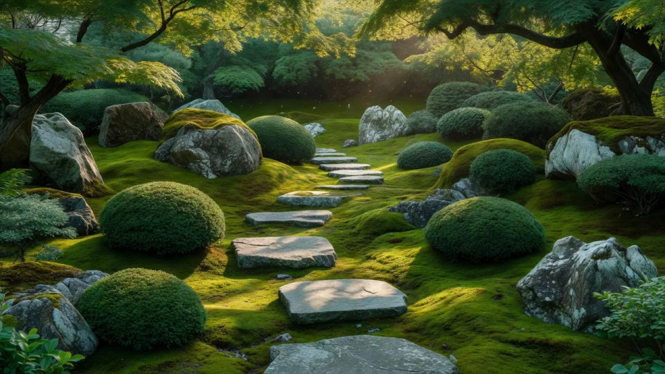 Moss garden view