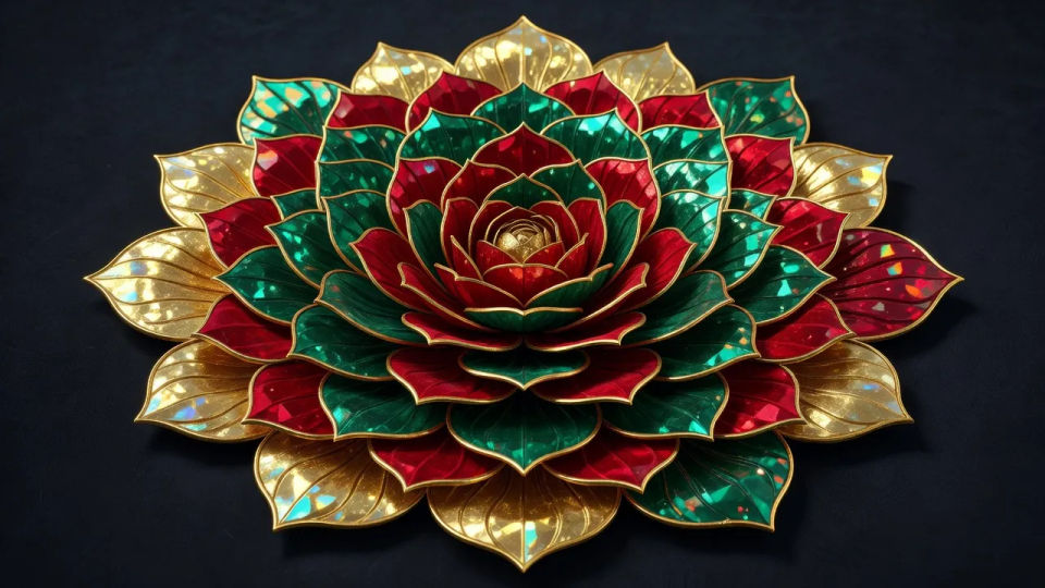 Jewel rosette panel