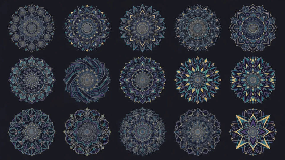 Nine-mandala grid