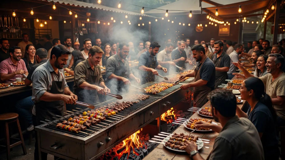 Grill smoke haze