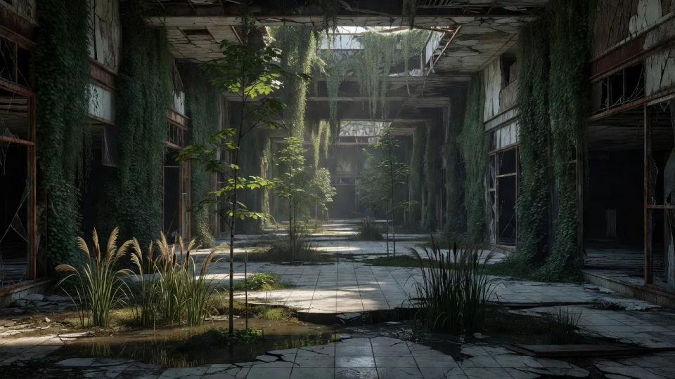 Overgrown concourse