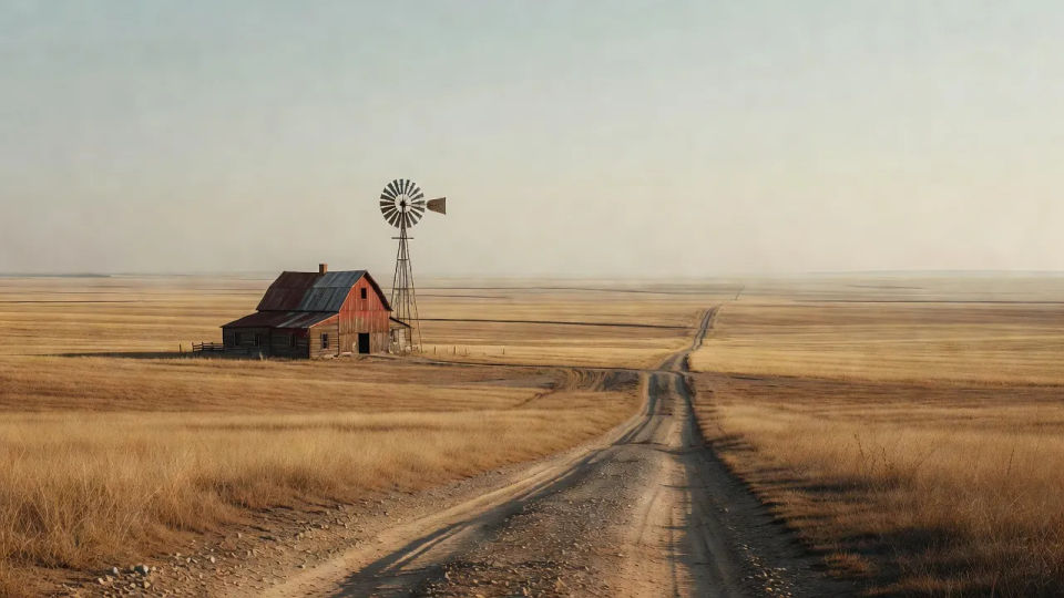 Farmstead on the plains