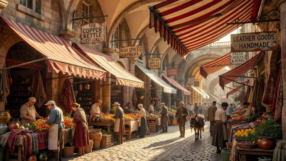 Arcaded merchant street