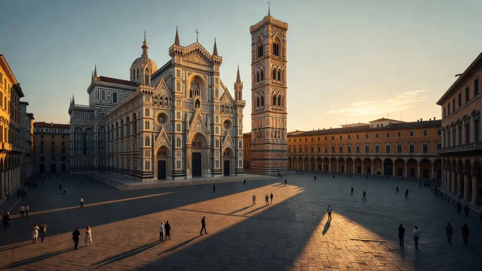 Cathedral square at golden hour