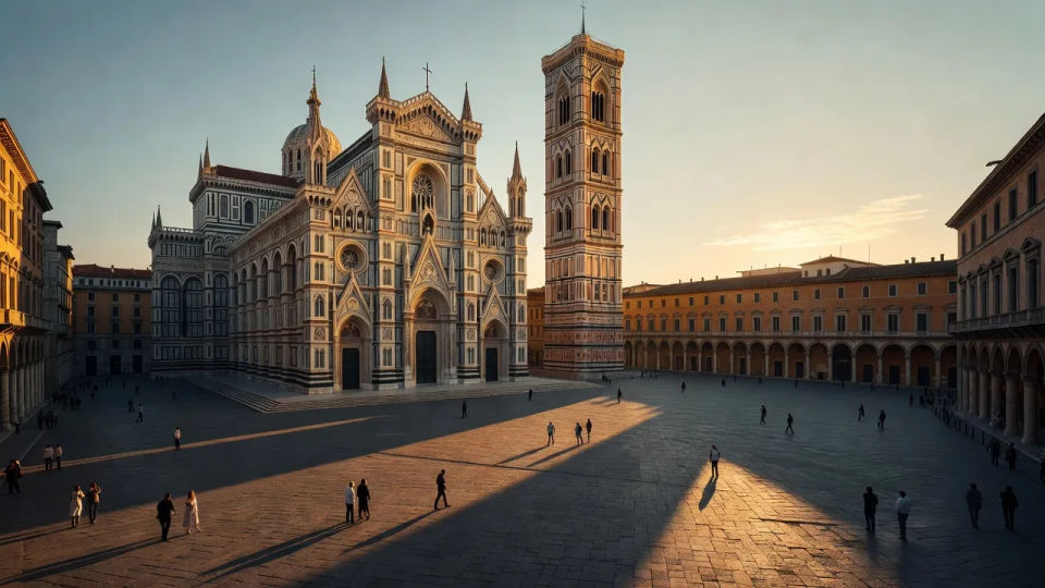 Cathedral square at golden hour