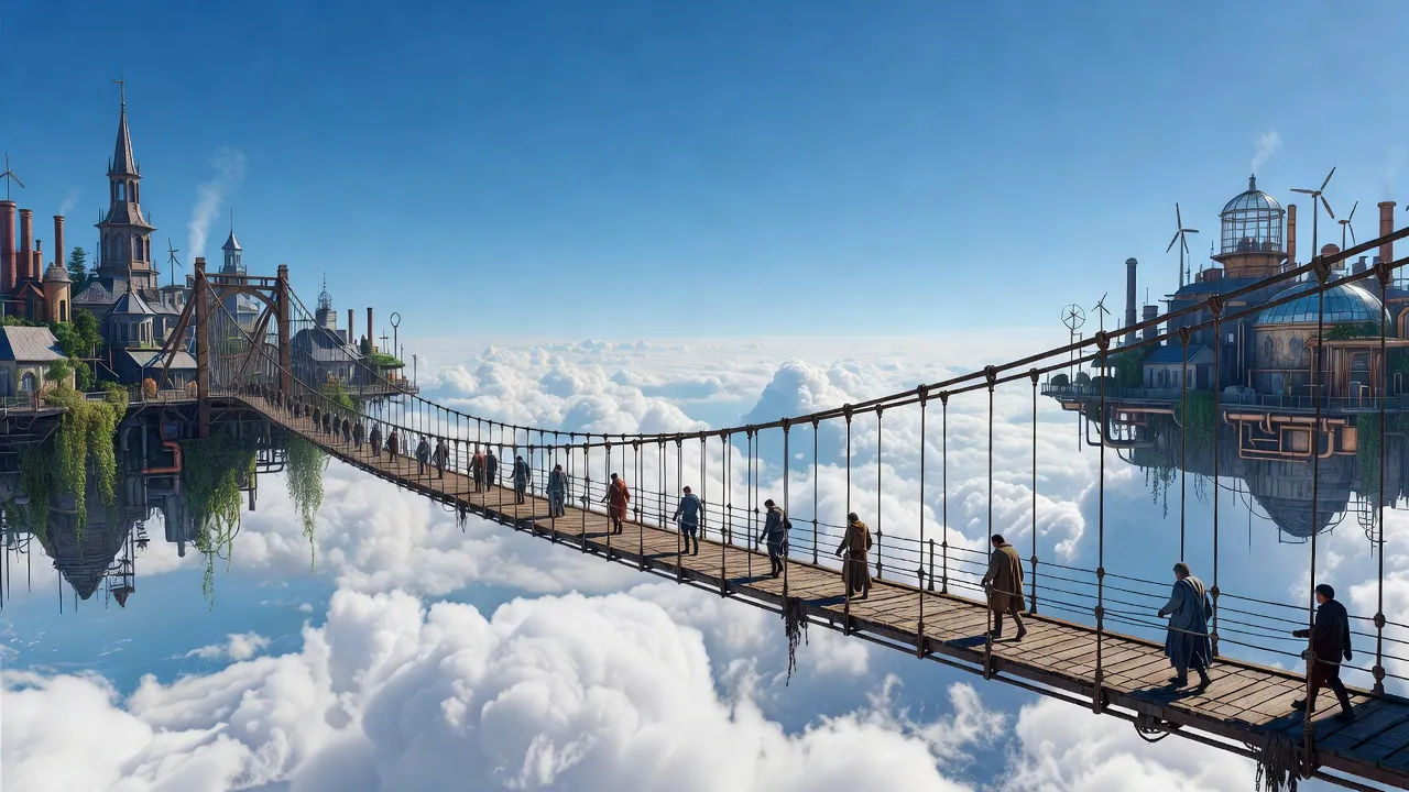 Bridge between the districts