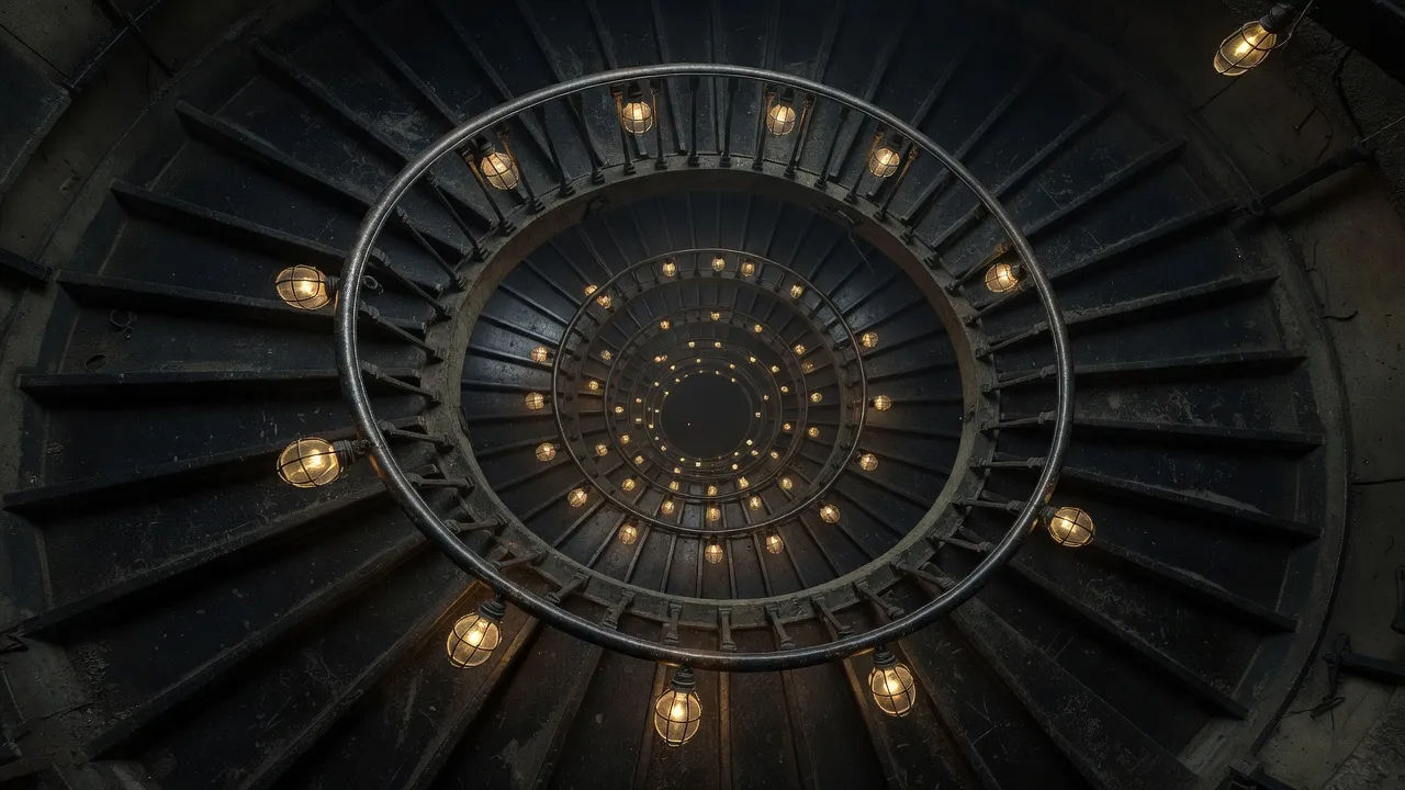 Spiral seen from below