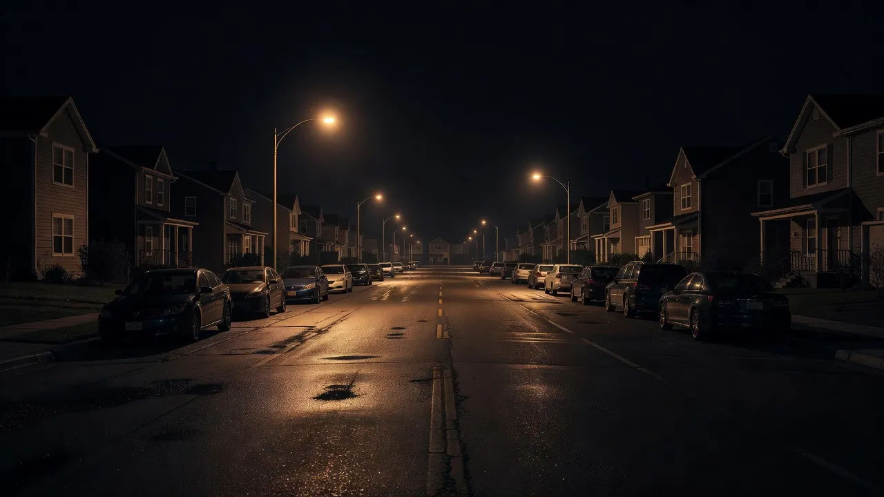 Empty street panorama
