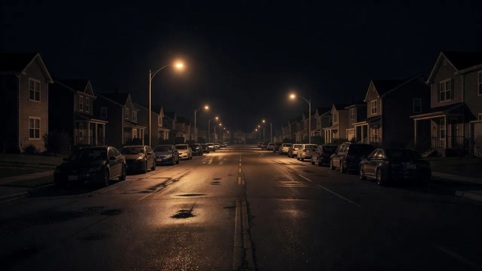 Empty street panorama