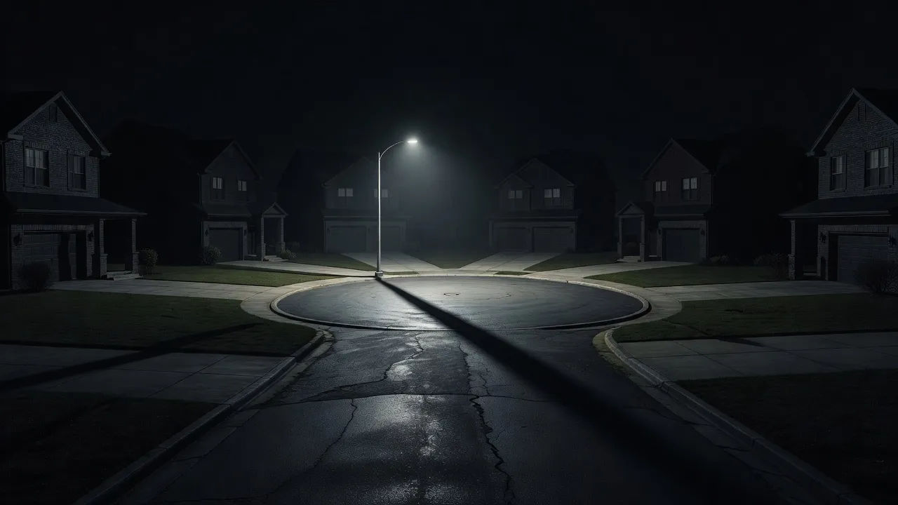 Cul-de-sac under one streetlight