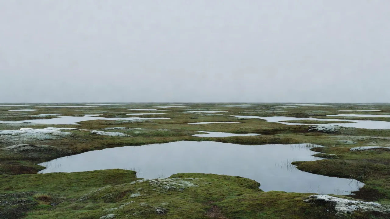 Pool-dotted plain panorama