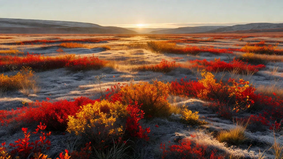 Autumn colour across the flats