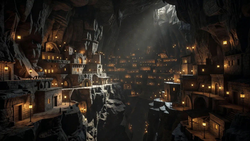 Cavern city panorama
