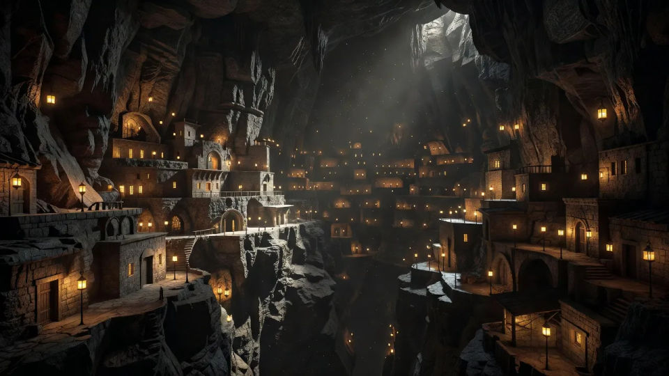 Cavern city panorama