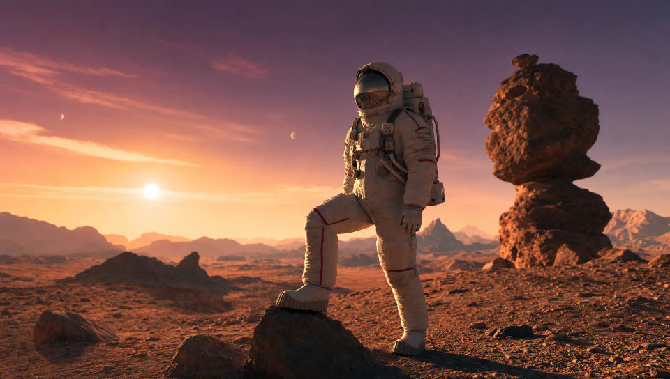 First steps on an alien surface