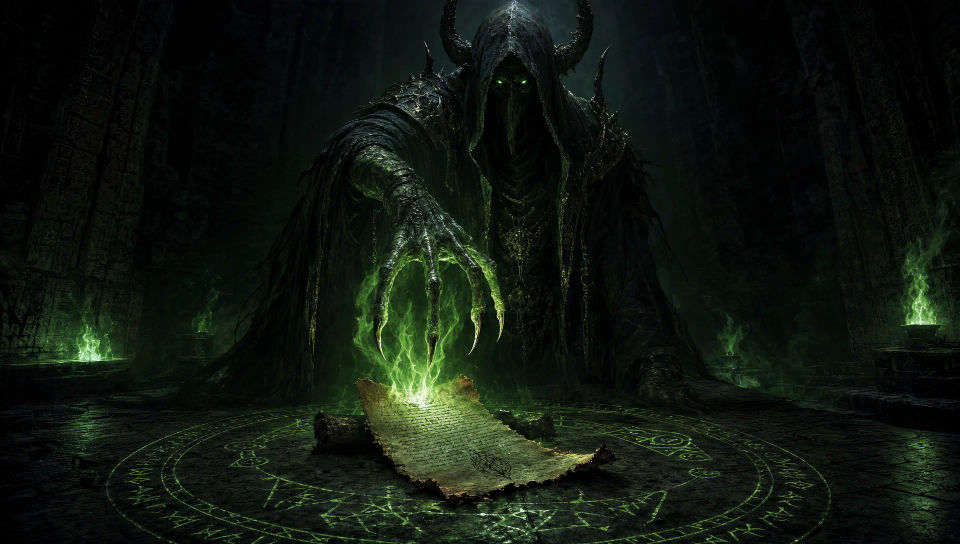 Sealing a pact by green flame