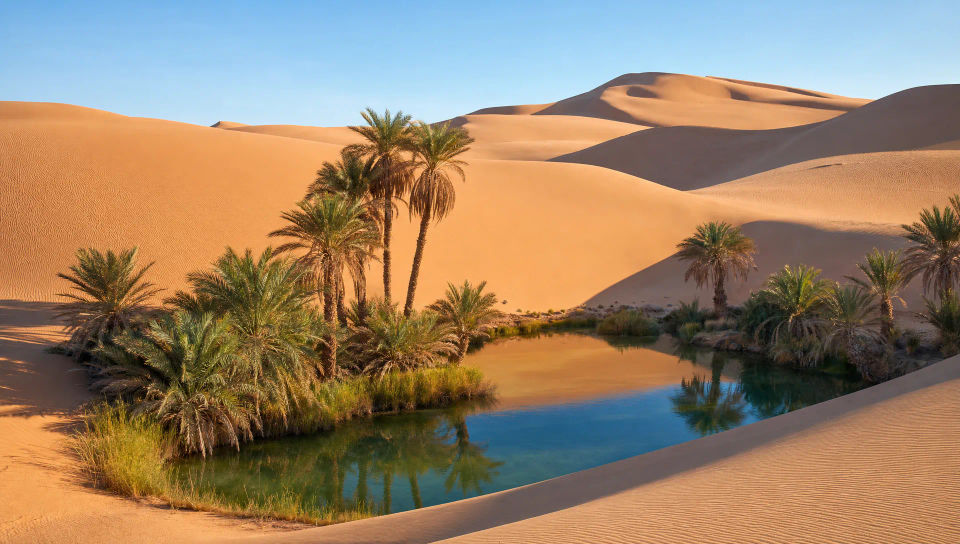Oasis among the dunes