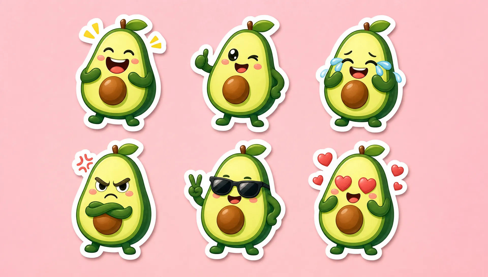 마스코트 스티커 팩 레이아웃