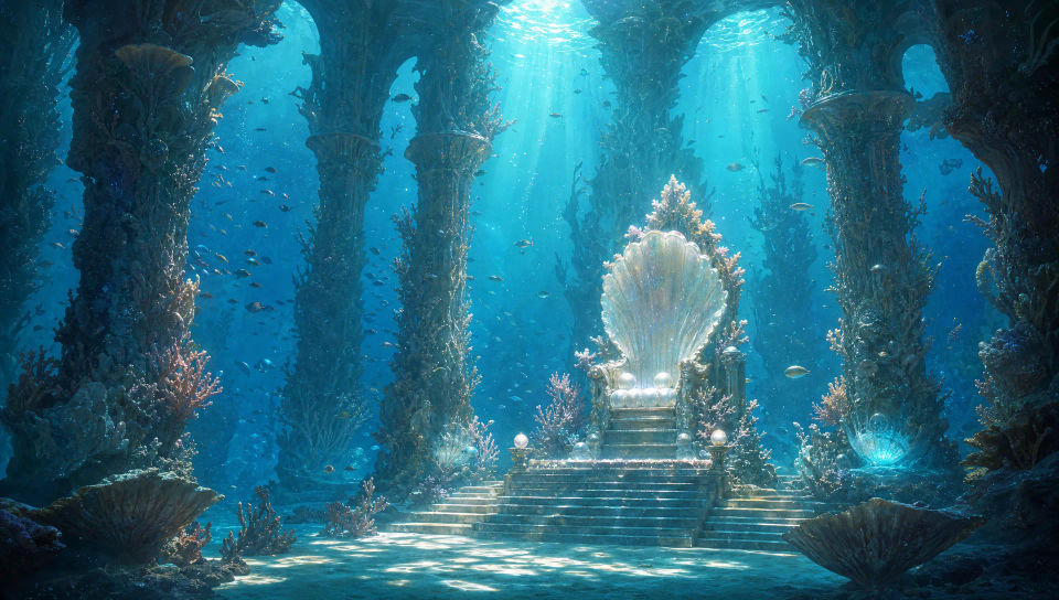 Throne hall lit by god-rays