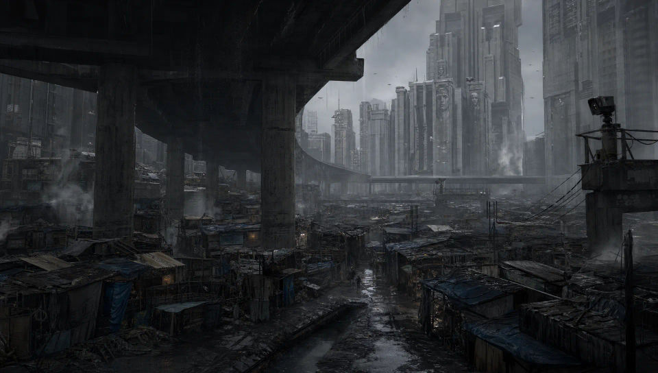 The slum under the elevated highway