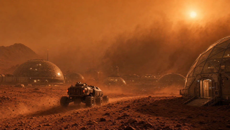A dust storm over the colony