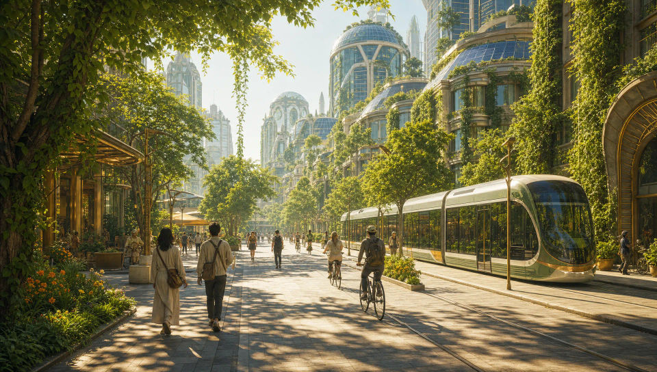 A plant-covered boulevard