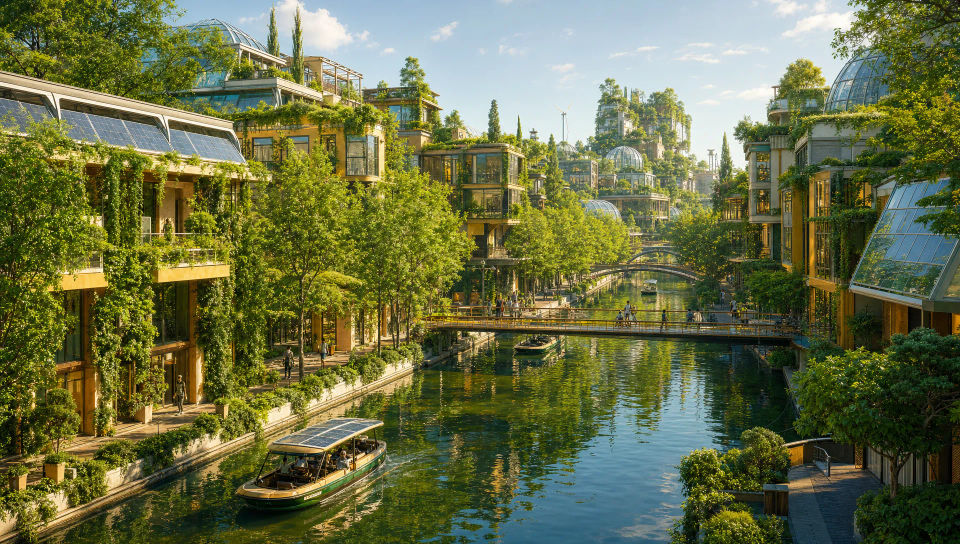 A river canal district