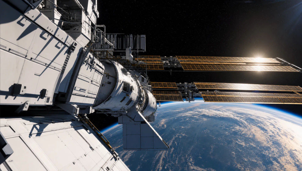 The exterior solar arrays