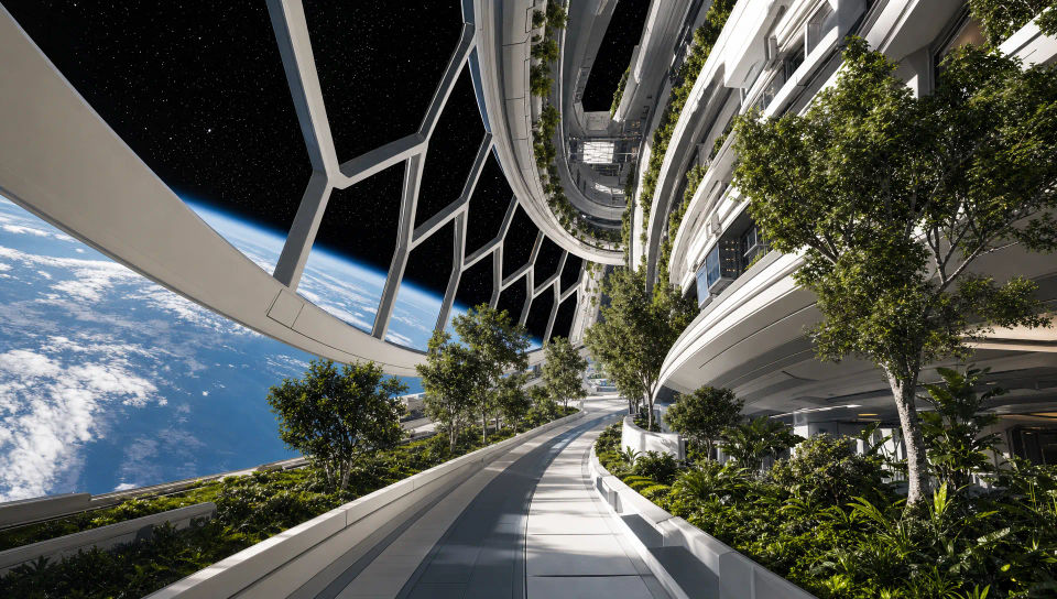 The ring habitat interior