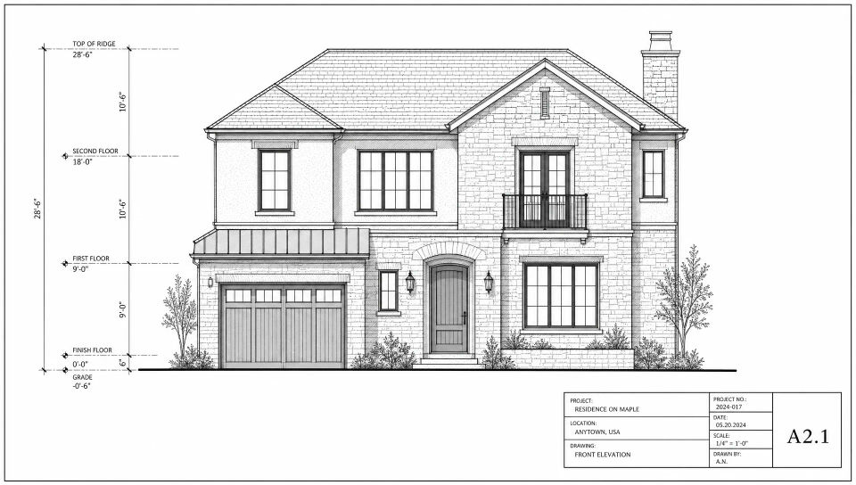 Elevation sheet