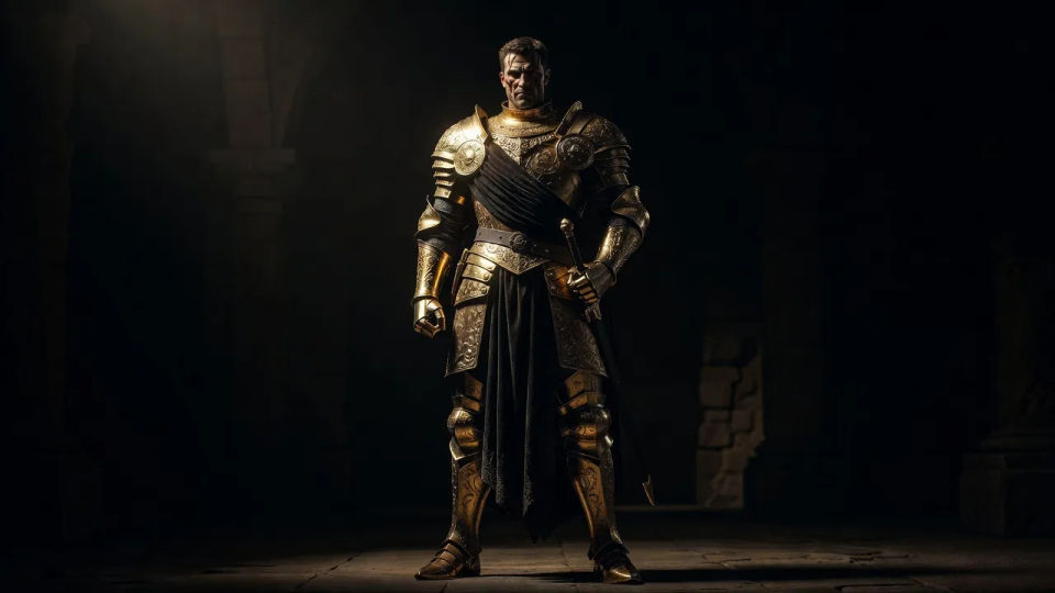 General in gilded armour