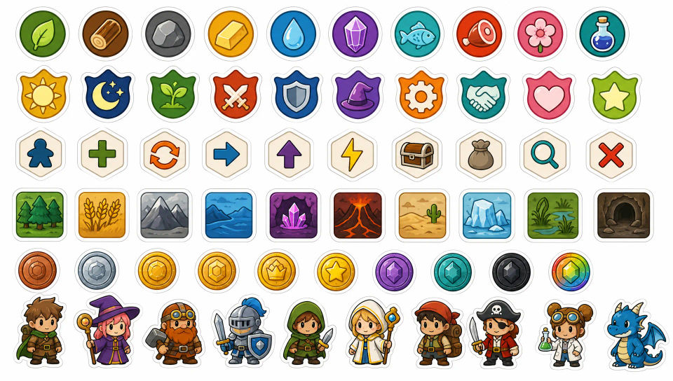Token and icon sheet