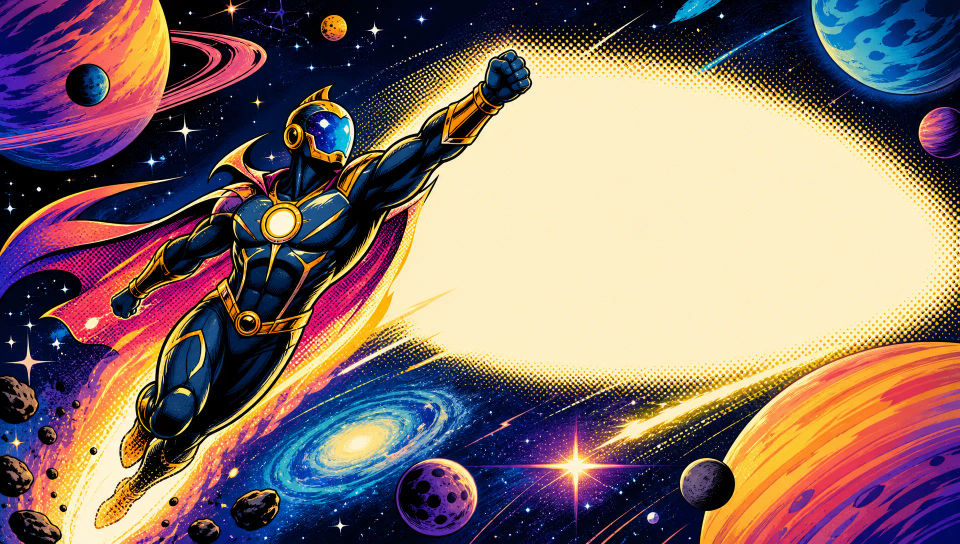 Cosmic-hero layout