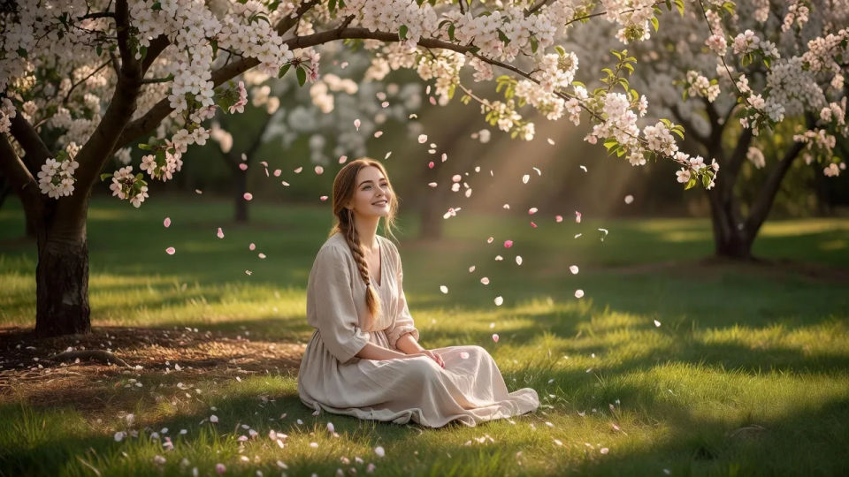 Orchard blossom portrait