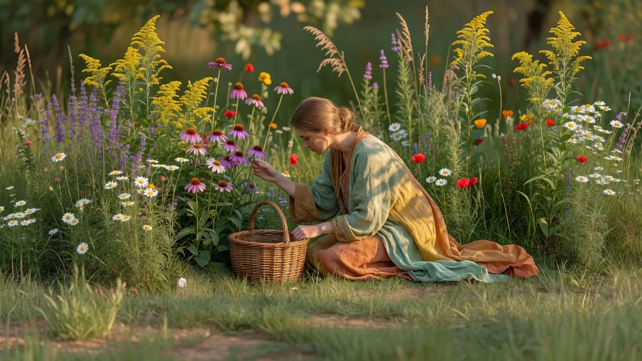 Wildflower field portrait
