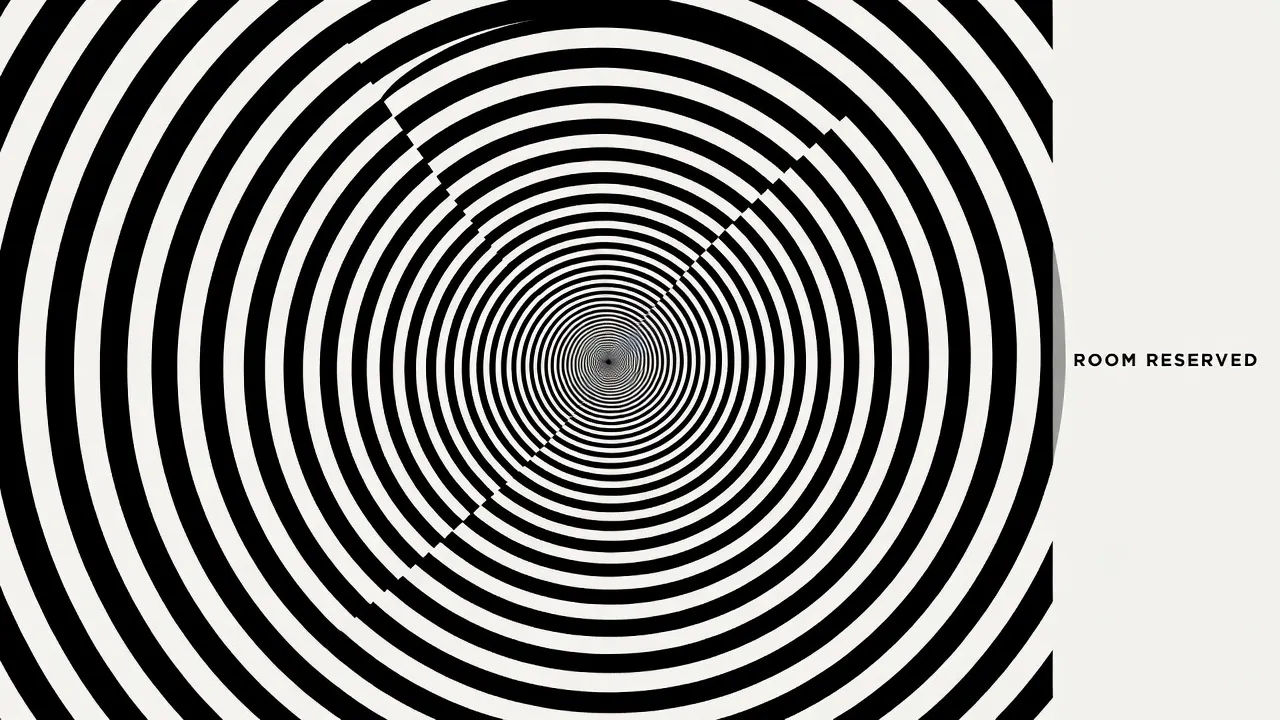 Op-art spiral poster