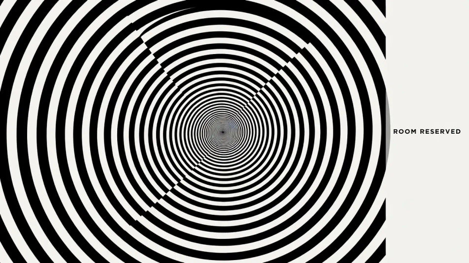 Op-art spiral poster